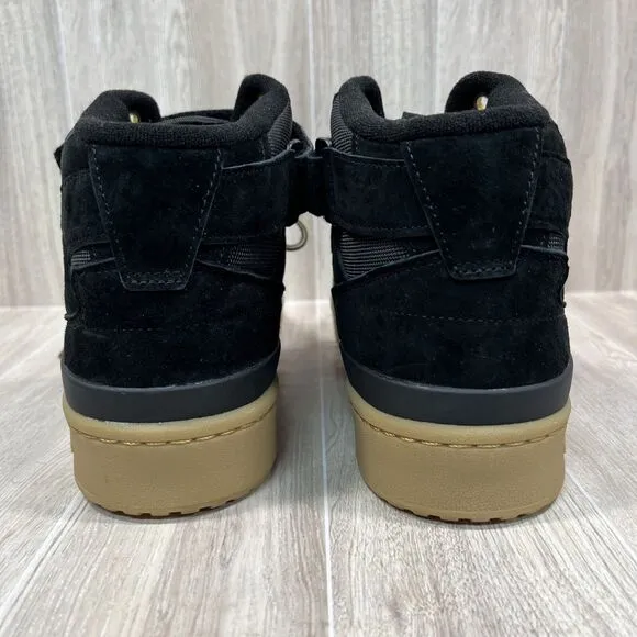 Adidas Originals Forum Mid Athletic Black Gum Suede Shoes GZ4620 Men's Size 9