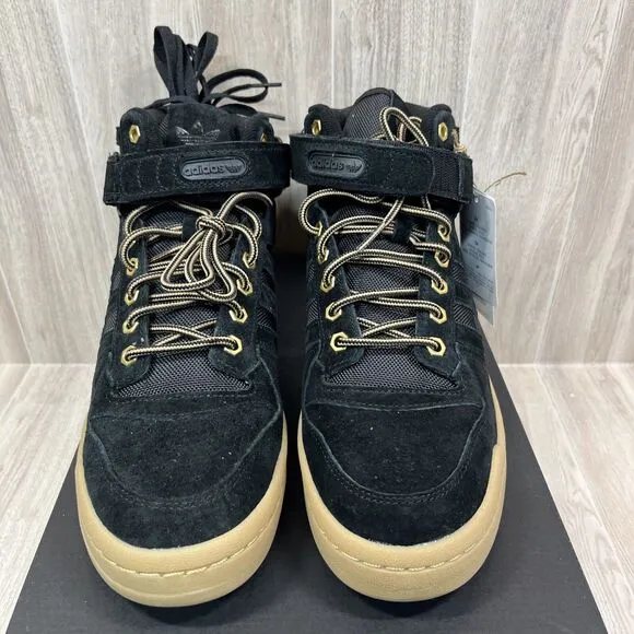 Adidas Originals Forum Mid Athletic Black Gum Suede Shoes GZ4620 Men's Sz 11.5