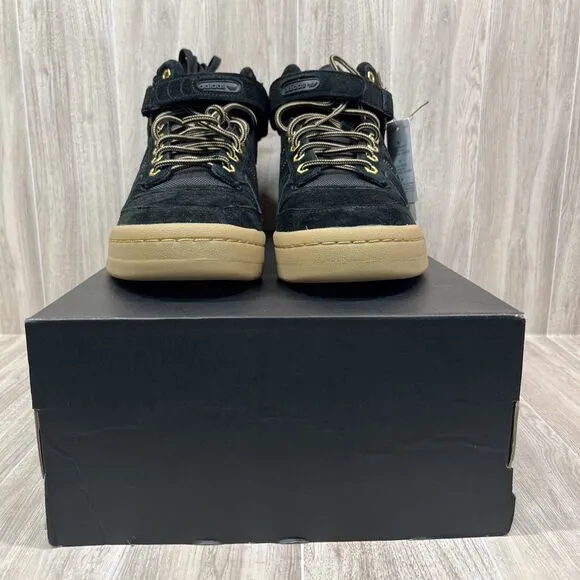 Adidas Originals Forum Mid Athletic Black Gum Suede Shoes GZ4620 Men's Sz 11.5
