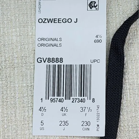 Adidas Originals Kid's Unisex Ozweego Shoes - US 5