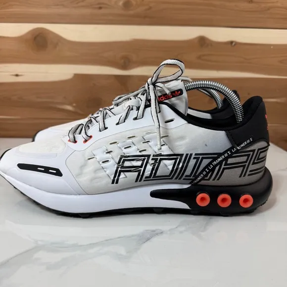 Adidas Originals LA Trainer III GZ2677 Men's Running Shoes White/Black/Red Sz 11