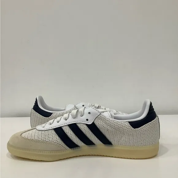 Adidas Originals Samba Knitted Mesh Shoes White Navy JH5633 Men Sizes