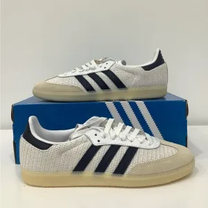 Adidas Originals Samba Knitted Mesh Shoes White Navy JH5633 Men Sizes