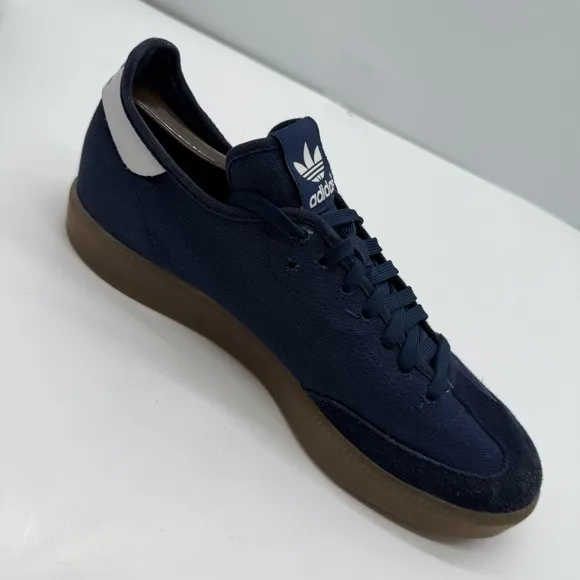 Adidas Originals Samba MC Mens 9 Blue Canvas Shoes Sneakers Gum Soccer C77859