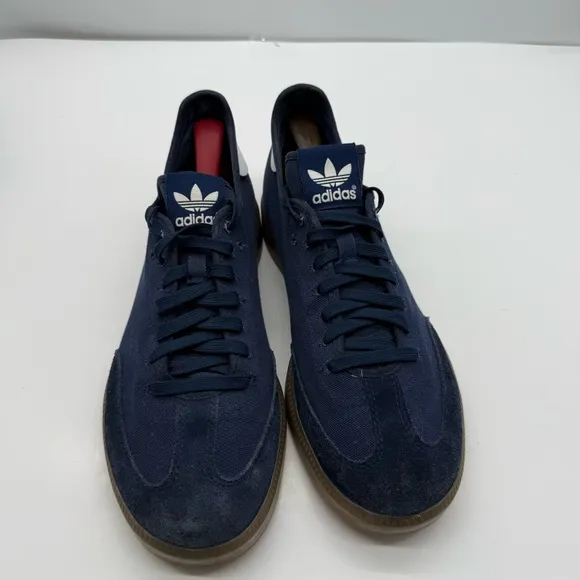 Adidas Originals Samba MC Mens 9 Blue Canvas Shoes Sneakers Gum Soccer C77859