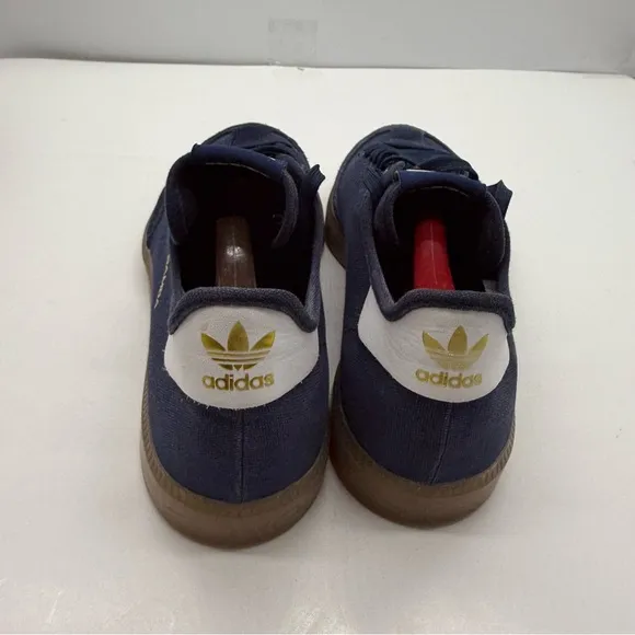 Adidas Originals Samba MC Mens 9 Blue Canvas Shoes Sneakers Gum Soccer C77859