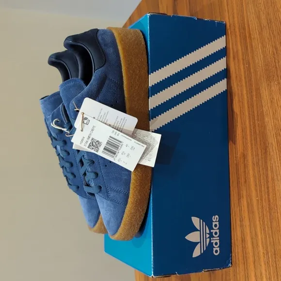 Adidas Originals Stan Smith Crepe Blue Leather Shoes Men's 7