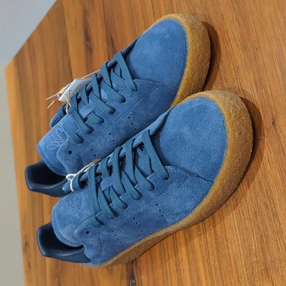 Adidas Originals Stan Smith Crepe Blue Leather Shoes Men's 7
