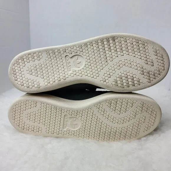 Adidas Originals Stan Smith Mid Womens Lace Up Black Leather Shoes BB4863 Size 9