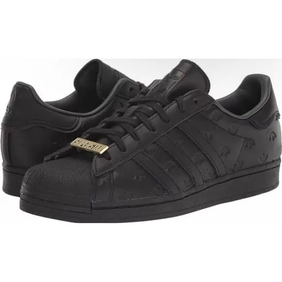ADIDAS ORIGINALS SUPERSTAR Mens 10 Black/Carbon Gold GY0026 Shoes Casual Hip Hop
