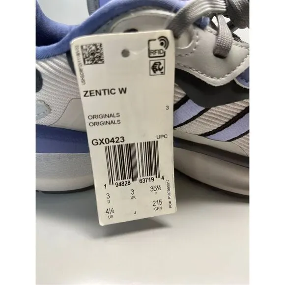 Adidas Originals Zentic W GX0423 Grey Purple Shoes Sneakers Size 4.5