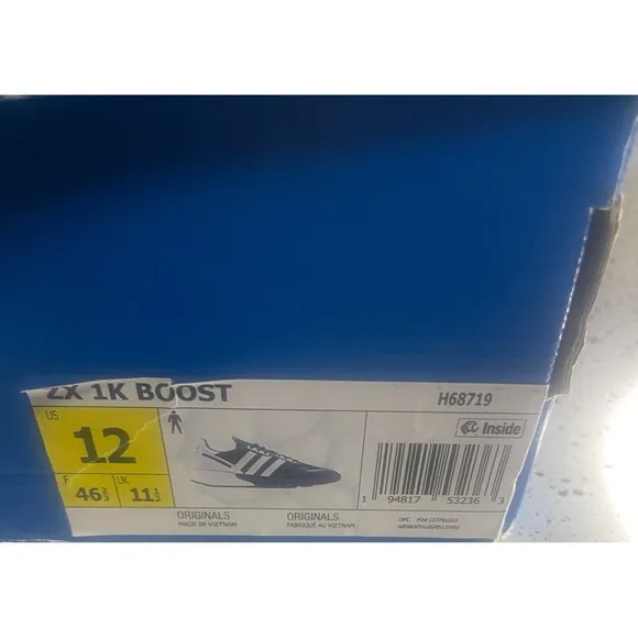 Adidas Originals ZX 1K Boost Sneakers Men's  US 12 Blue White Shoes