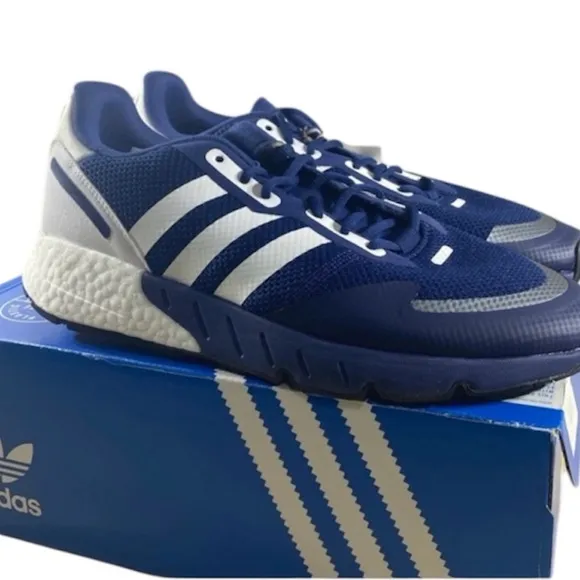 Adidas Originals ZX 1K Boost Sneakers Men's  US 12 Blue White Shoes