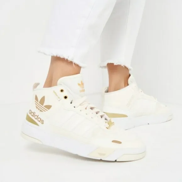 Adidas Post Up H00218 Cloud White Metallic Gold Running Casual Fashion Sneakers