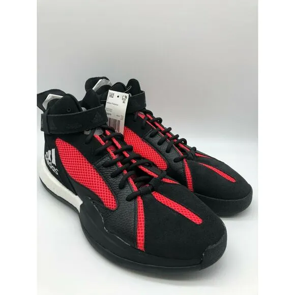 adidas Posterize Men's Basketball Core Black Shock Red Silver EG6879 Size 11