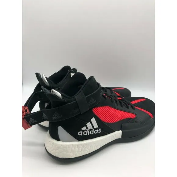 adidas Posterize Men's Basketball Core Black Shock Red Silver EG6879 Size 11