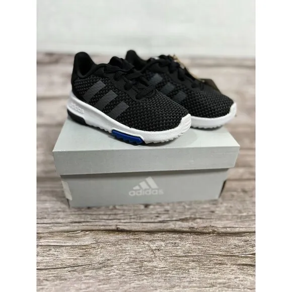 Adidas Racer TR 2.01 FY0110 Running Shoes Baby 6 Black White Athletic Sneakers