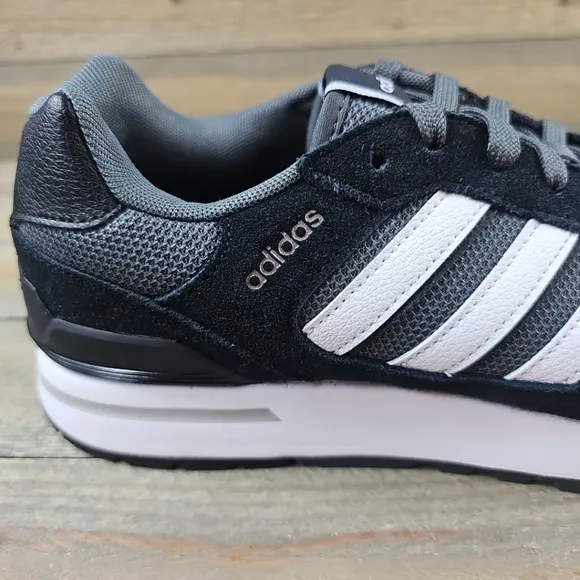adidas Run 80's Men's Retro Shoes Core Black/White/Grey