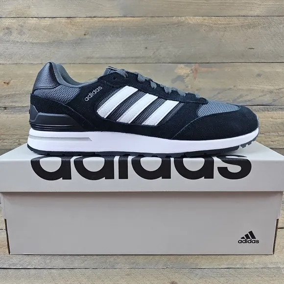 adidas Run 80's Men's Retro Shoes Core Black/White/Grey