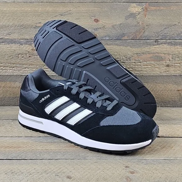 adidas Run 80's Men's Retro Shoes Core Black/White/Grey