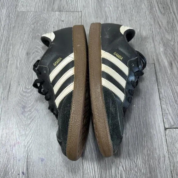 Adidas Samba Classic Kids 4 Black Sneaker Shoes Casual School Walking 036516