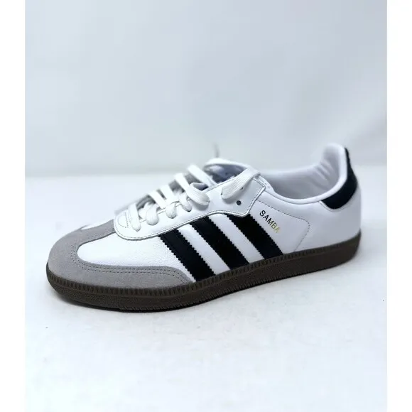adidas Samba OG Low White Black Gum shoes sneakers B75806 Men's 8 NEW