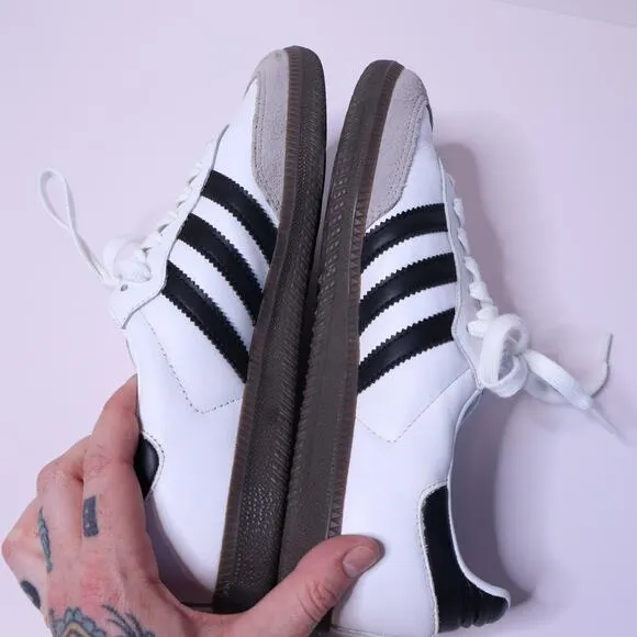 ADIDAS Samba OG Shoes Cloud White Core Black Clear Granite Sneakers Women's 6.5