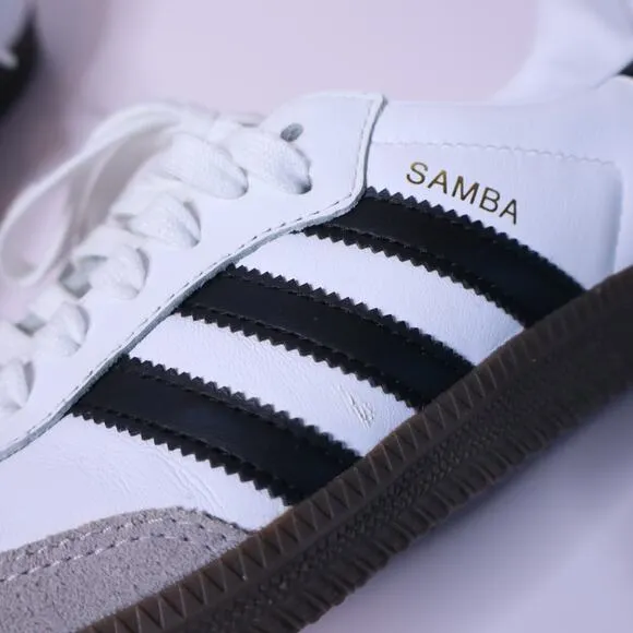 ADIDAS Samba OG Shoes Cloud White Core Black Clear Granite Sneakers Women's 6.5