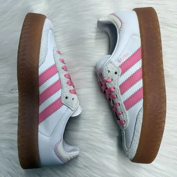 Adidas Sambae Cloud White Bliss Pink Womens Casual Shoes IE9109 NEW Sz 10.5