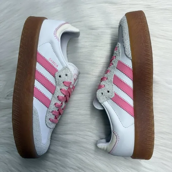 Adidas Sambae Cloud White Bliss Pink Womens Casual Shoes IE9109 NEW Sz 10.5