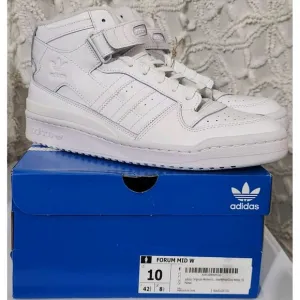 Adidas Shoes Womens 10 Original Forum Mid Sneakers High Tops Cloud White FZ6473