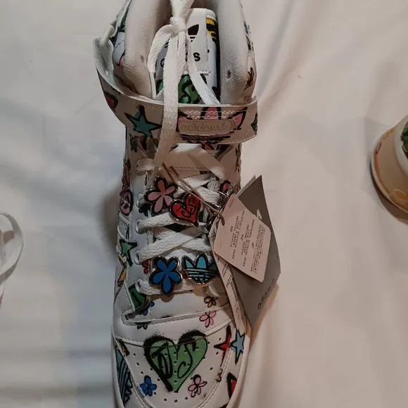 Adidas size 10 Hightower white Jeremy scott forum 84 high mono shoes