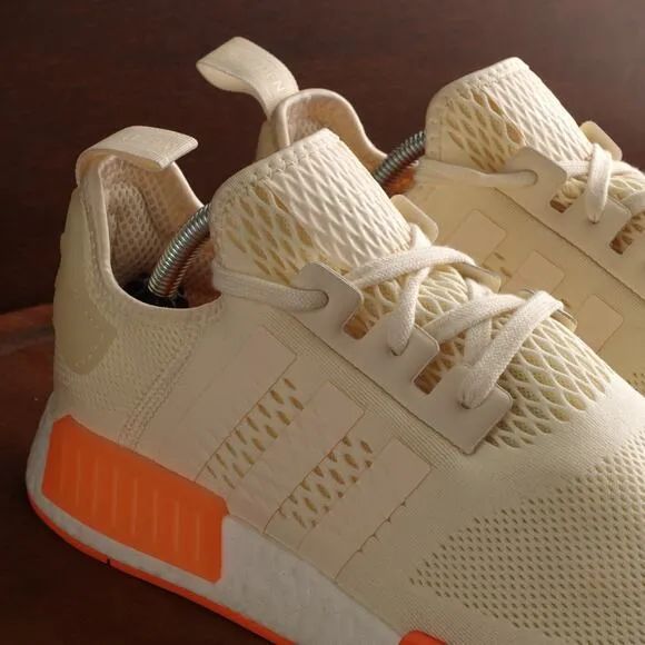 Adidas Sneakers Mens Size 10 Cream Screaming Orange NMD R1 Boost Athletic Shoes