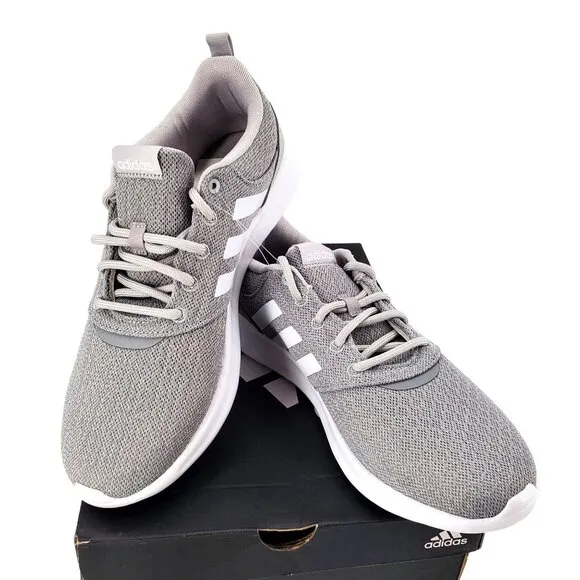 ADIDAS Sneakers Womans 10 Cloudfoam QT Racer Activewear Athletic Shoes Gray
