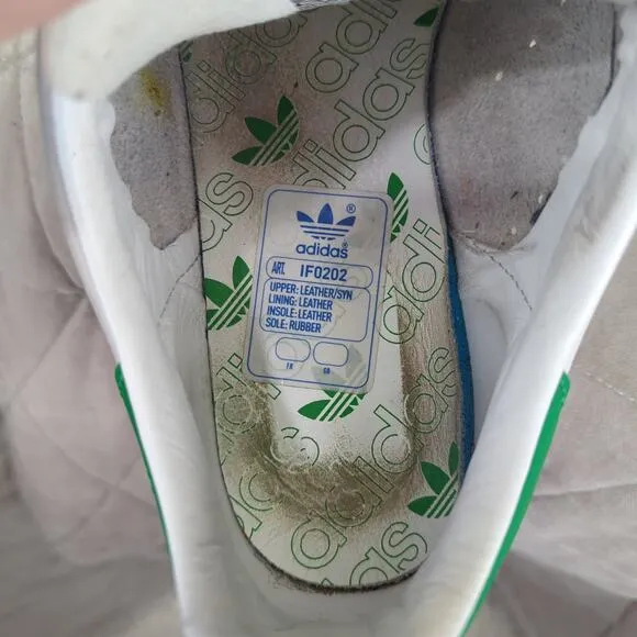 Adidas Stan Smith 80s Originals IF0202 White Green Leather Sneakers Mens 9.5