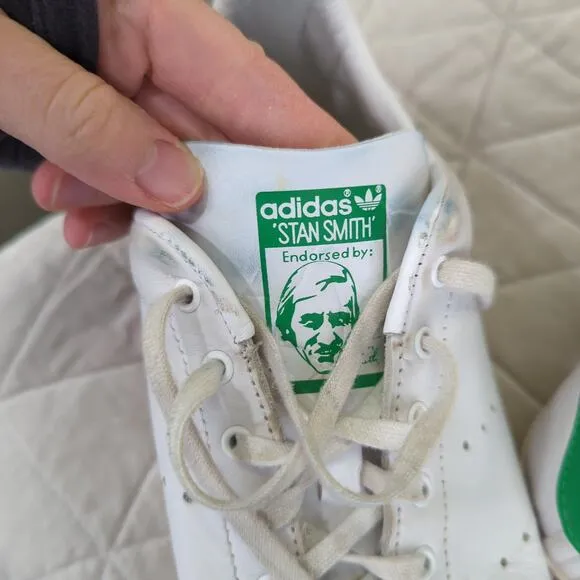 Adidas Stan Smith 80s Originals IF0202 White Green Leather Sneakers Mens 9.5