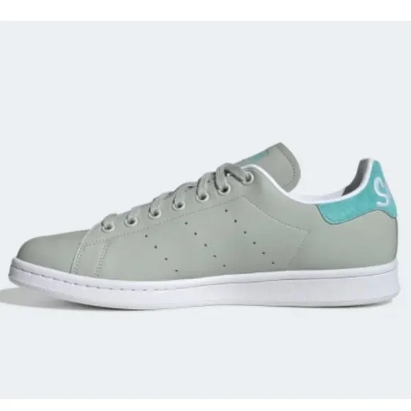 Adidas Stan Smith Men’s Shoes Ash Silver/Easy Mint/Cloud White Size US 10 ½ NWT