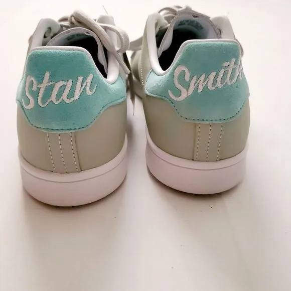 Adidas Stan Smith Men’s Shoes Ash Silver/Easy Mint/Cloud White Size US 10 ½ NWT