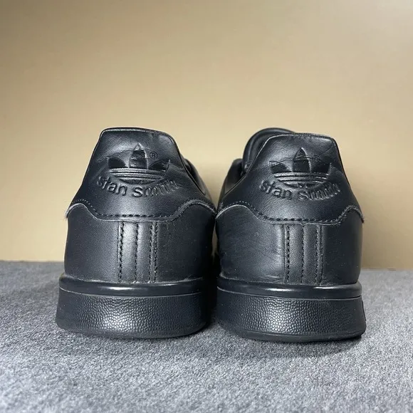 Adidas Stan Smith Triple Black Casual Sneaker Shoes M20327 Mens Size 10.5