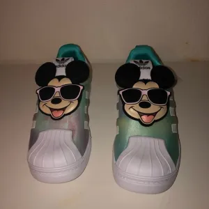 Adidas Superstar Disney Mickey Mouse GY9149 Kids SlipOn Shoes Sneakers Size 2.5K