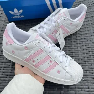 Adidas Superstar J Cloud White Pink Kid's Athletic Shoes IG7015 Size 6