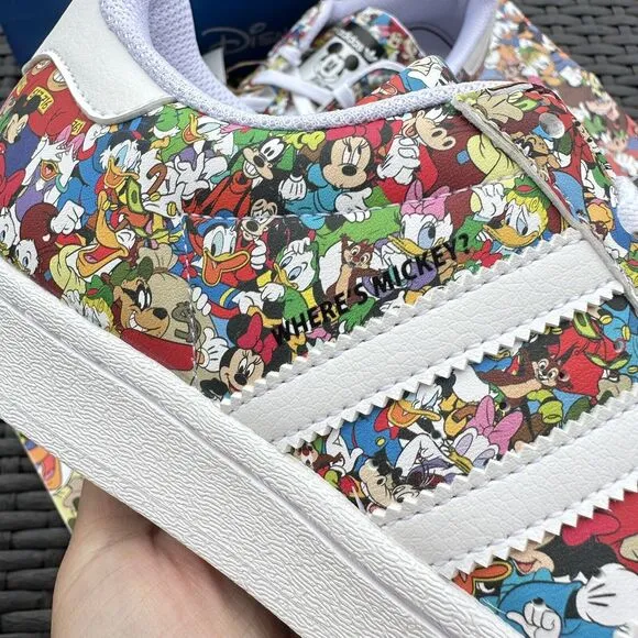 Adidas Superstar J Disney Mickey &amp; Friends Kid's Shoes Multi Color IG6857