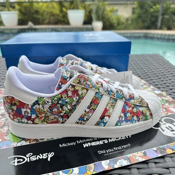 Adidas Superstar J Disney Mickey &amp; Friends Kid's Shoes Multi Color IG6857