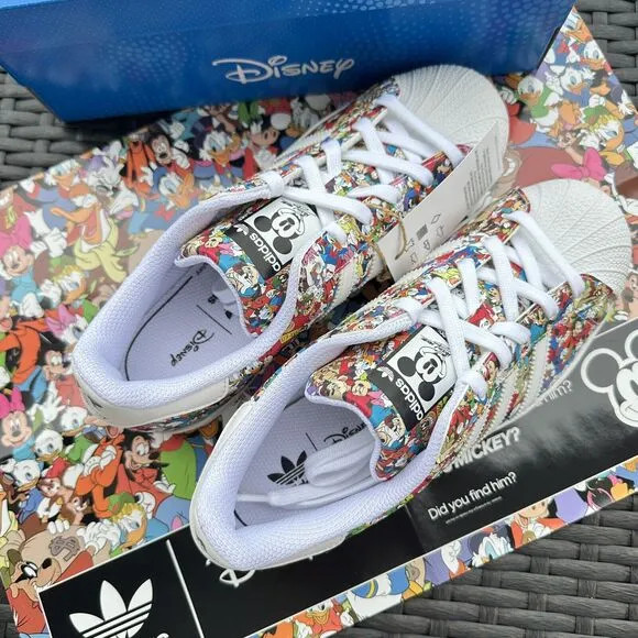 Adidas Superstar J Disney Mickey &amp; Friends Kid's Shoes Multi Color IG6857