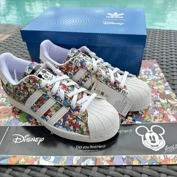 Adidas Superstar J Disney Mickey &amp; Friends Kid's Shoes Multi Color IG6857