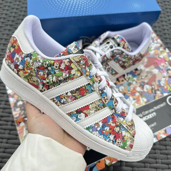 Adidas Superstar J Disney Mickey &amp; Friends Kid's Shoes Multi Color IG6857