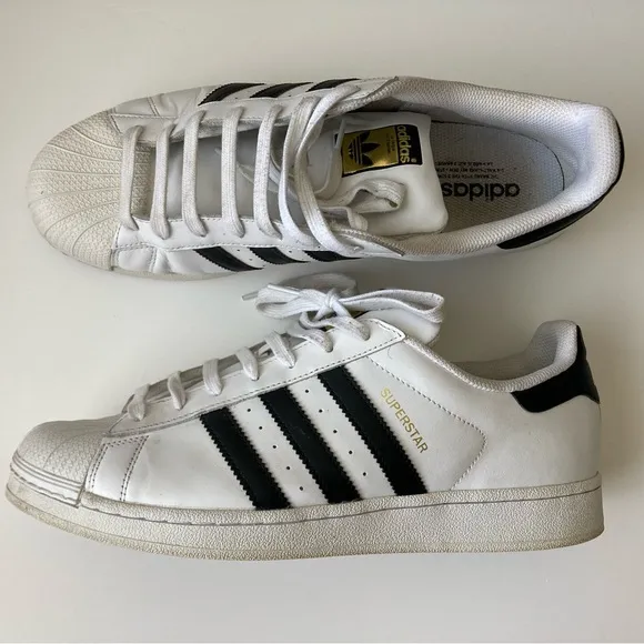 adidas Superstar Mens Shoes 12 C77124 Sneakers Deadlock White Originals Leather