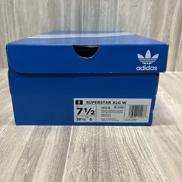 Adidas Superstar XLG Trace Gray Shoes Sneakers IG2125 Woman’s Sz 7.5