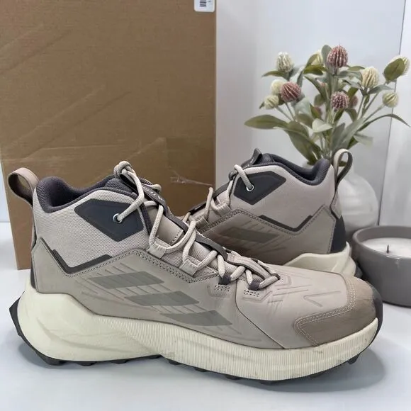 Adidas Terrex Trailmaker 2.0 Mid Wonder Shoe Beige Charcoal IF6548 Men's US 11.5