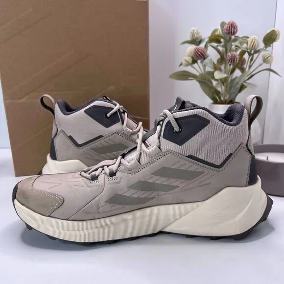 Adidas Terrex Trailmaker 2.0 Mid Wonder Shoe Beige Charcoal IF6548 Men's US 11.5